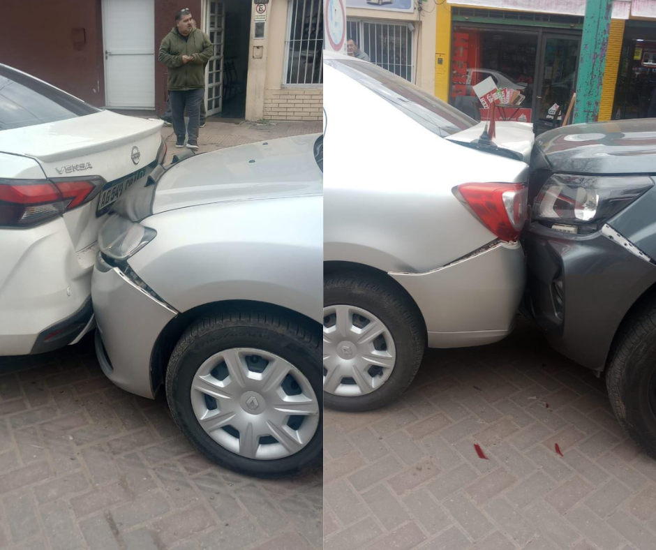 Impresionante choque en cadena en el centro de Funes: la reacción de los testigos y las fotos del accidente